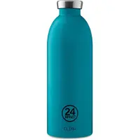 24Bottles Thermoskan 'Clima' turquoise / zwart / zilver