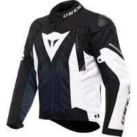 Dainese Super Sprint D-Dry Heren Textieljack Zwart/Blauw/Wit 52, Mannen