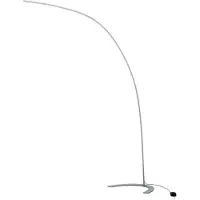 LINDBY LED-vloerlamp DANUA, dimbaar, alu / grijs / zink, Woon-/ Eetkamer, metaal, Modern, LED vloerlamp