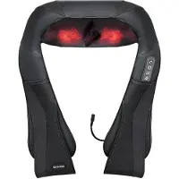 Auronic Shiatsu Massagekussen - Elektrisch Nekmassage Apparaat - Massage Apparaten - Nek en Schouder Massage apparaat- Infrarood - Zwart