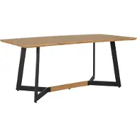 DOMUS Winni - Eettafel 180 cm in Eiken Zwart (76 x 180 x 90 cm)
