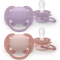 Philips Fopspeen +6m Soft rose/lila 2 St Fopspeen