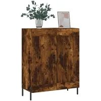 vidaXL Dressoir 69,5x34x90 cm bewerkt hout gerookt eikenkleurig
