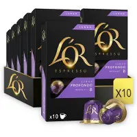 L'OR Lungo Profondo Koffiecups - Intensiteit 8/12 - 10 x 10 capsules
