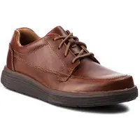 Clarks Veterschoen Clarks Men Un Abode Ease Dark Tan Leather-Schoenmaat 44,5
