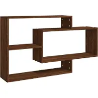 vidaXL Wandschap 104x20x58,5 cm bewerkt hout bruin eikenkleur