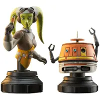 Gentle Giant Star Wars Rebels Bust 2pack Hera & Chopper 15 Cm Goud