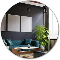 Tulup Spiegel - Spiegel Rond - 50 cm x 50 cm - Ronde Spiegel Zonder Lijst - Badkamerspiegel - Wandspiegel Rond - Spiegel Rond - Industriële Wandspiegel