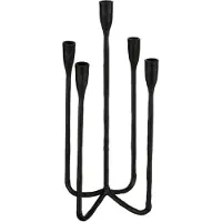 Mica Decorations Christy candleholder black - l23xw22,5xh44cm