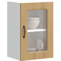 vidaXL Keukenbovenkast met glazen deur Kalmar bewerkt hout artisanaal eiken