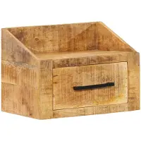 vidaXL Nachtkastje met lade Bruin 40 x 30 x 30 cm Massief Mango Hout