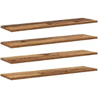 vidaXL Boekenplank Bord 3-laags 4 st 80 x 20 x 1,5 cm Bewerkt hout