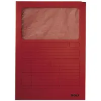 Leitz Venstermap Karton A4 - 100 Stuks - Rood