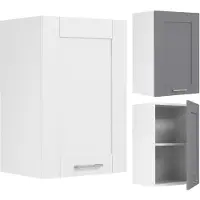 Hioshop Colura keuken bovenkastje 40 cm 1 deur antracietgrijs, wit.