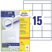 Avery Universele etiketten 70 x 50,8 mm, wit, Inkjetprinter, Laserprinter, Kopieerapparaat, permanent klevend 3669