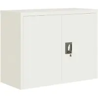 vidaXL Archiefkast 90x40x110 cm staal wit