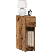 vidaXL Nachtkastje met lade 20x36x60 cm oud houtkleurig