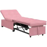 vidaXL Slaapbank Roze 194 x 67 x 82 cm Fluweel