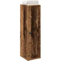 vidaXL Badkamerkast met rolhouder 20,5x22x72 cm oud houtkleurig