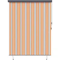 vidaXL Rolgordijn Geel en Blauw 220 x 250 cm Stof en Aluminium