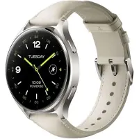 Xiaomi Watch 2 Titan Gray Case With White Leather Strap