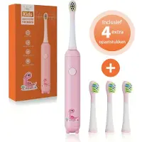 Sweet Sprout Sonische Elektrische Tandenborstel Kinderen - Baby en Peuter - Inclusief 3 opzetstukken en timer - 0 t/m 4 jaar - Roze