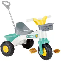 DOLU driewieler 70x47x70 cm groen/geel/wit/grijs