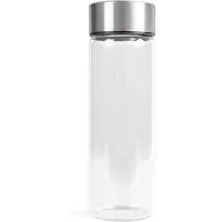 Ginza Glazen Waterfles - 500 ml - Herbruikbare Drinkfles - Met RVS Dop - Transparant