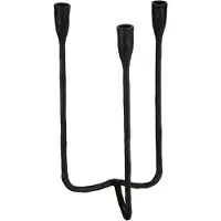 Mica Decorations Christy candleholder black - l17xw17,5xh34cm