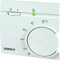 Eberle RTR Ruimtethermostaat H8.4xB8.4xD2.75cm Wit