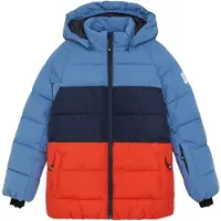Color Kids ski jas blauw/oranje Skijack Jongens/Meisjes Polyester Capuchon - maat 128