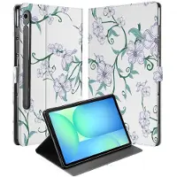 B2Ctelecom Tablet Book Case Blossom White Samsung Galaxy Tab S10 FE | Tab S9 FE