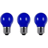 SPL E27 LED Lamp 1W - Blauw - LED Filament Mini Globe/Kogel G45 - Feestverlichting - 3 Stuks