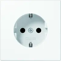 JUNG LS1520LG Wandcontactdoos met randaarde Inzetstuk 1-voudig Grijs 1 stuk(s)