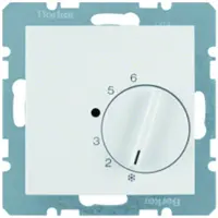 Hager Berker kamerthermostaat met omschakelcontact wit - 20261909
