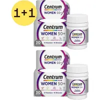 Centrum Women 50+ Multivitaminen | 13 Vitaminen & 10 Mineralen | Energie, Weerstand, Botten, Hormonen 2x30 St Tabletten