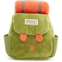 BARK rowdy ruckus pluche snack rugzak hide & seek groen - 20x17x8 cm tot 20 kg - Hondensnacks