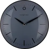 Nextime Design Wandklok - Geen Tikkend Geluid! - Zwart - 30cm - Glamour Small -