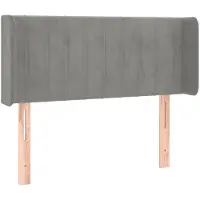 vidaXL Hoofdbord met randen 83x16x78/88 cm fluweel lichtgrijs