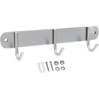 Intirilife roestvrijstalen kapstok model e - 3 haken - jashaken in 5 verschillende designs kledinghaken garderobe