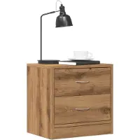 vidaXL Nachtkastjes 2 st 40x30x40 cm bewerkt hout artisanaal eiken