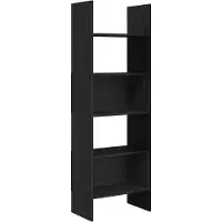 vidaXL Boekenkast 5-laags 60 x 35 x 180 cm Bewerkt hout Zwart Eiken