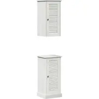 vidaXL Badkamermeubel Set met plank VIGO 2 pcs Wit en Antiek Wit