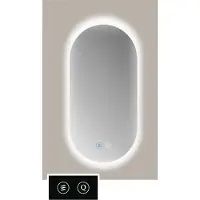 Sanicare Spiegel tutti ovaal-rond 80x40 cm met led ambiance rondom en spiegelverwarming