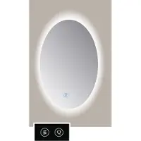 Sanicare Spiegel tutti ovaal 120x80 cm met led ambiance rondom en spiegelverwarming