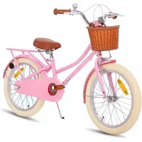 Stitch Manchi meisjesfiets 18 inch - met zijwieltjes - voor kinderen - roze - Geschikt voor buitenactiviteiten in de lente