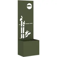 vidaXL Tuin Privacy Scherm Fretwerk Olijfgroen 50 x 32 x 150 cm