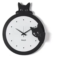 Arti Wandklok modern design met kat