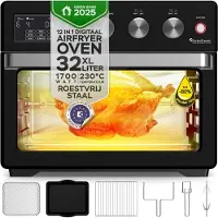 TurboTronic AF32DRD Airfryer XXL en Oven – Zwart