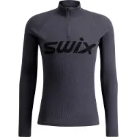 Swix RaceX Merino Half Zip, heren, donkergrijs